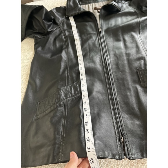 Vintage Danier Black Leather Coat 2XL Oversized Grunge Chic Premium Leather - Picture 8 of 16